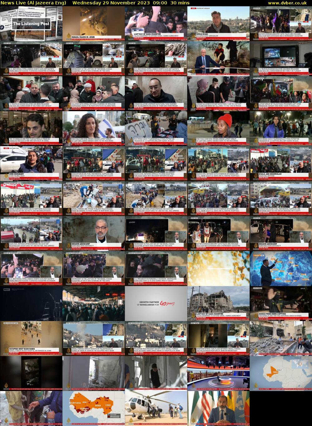 News Live (Al Jazeera Eng) Wednesday 29 November 2023 09:00 - 09:30