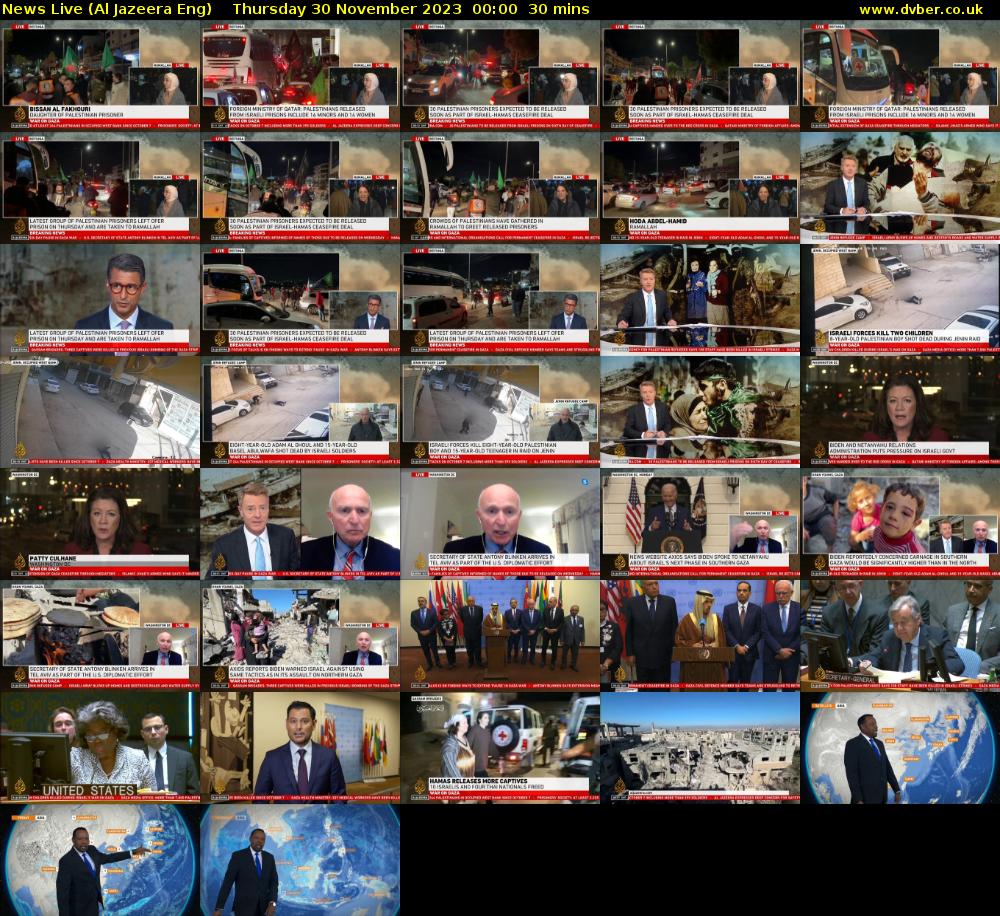 News Live (Al Jazeera Eng) Thursday 30 November 2023 00:00 - 00:30