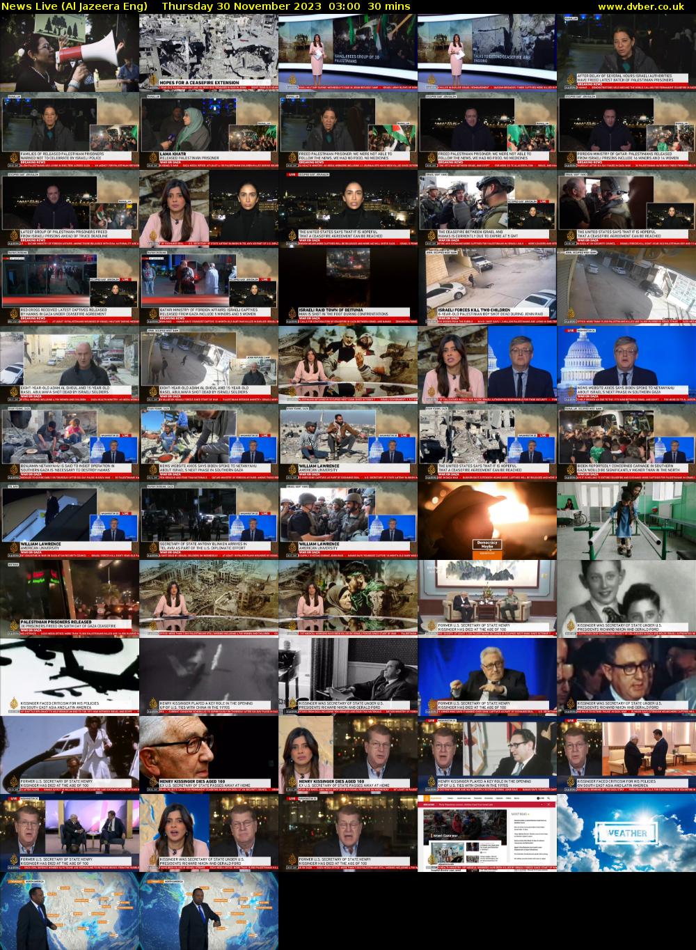 News Live (Al Jazeera Eng) Thursday 30 November 2023 03:00 - 03:30