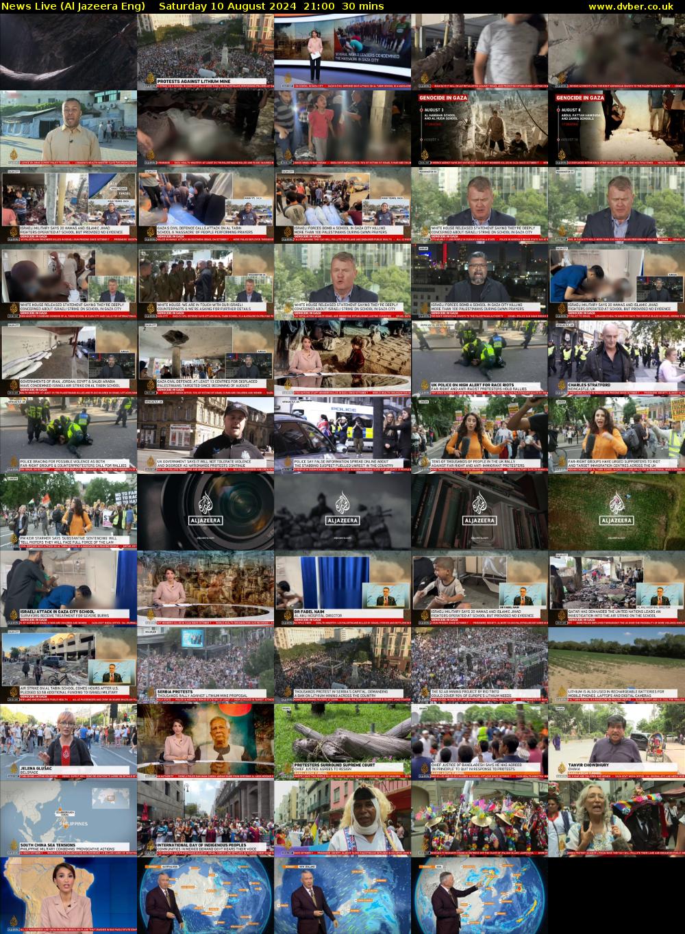 News Live (Al Jazeera Eng) Saturday 10 August 2024 21:00 - 21:30