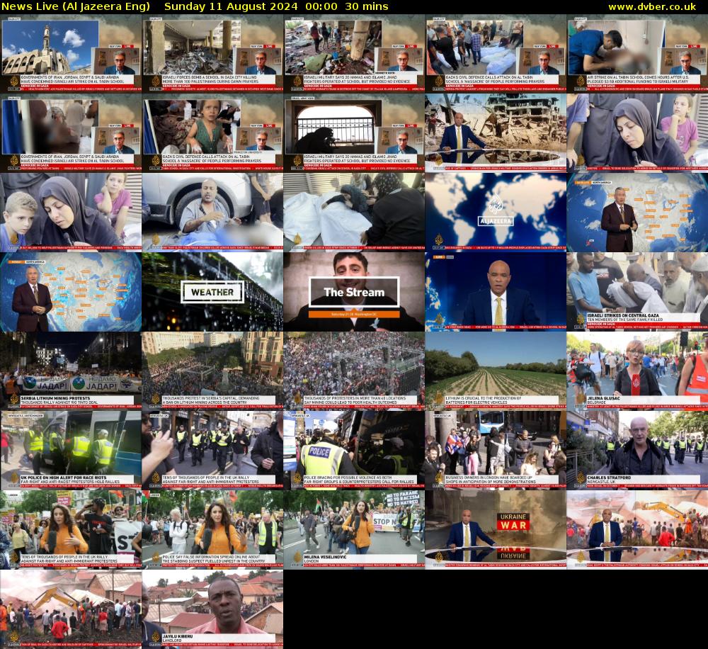 News Live (Al Jazeera Eng) Sunday 11 August 2024 00:00 - 00:30