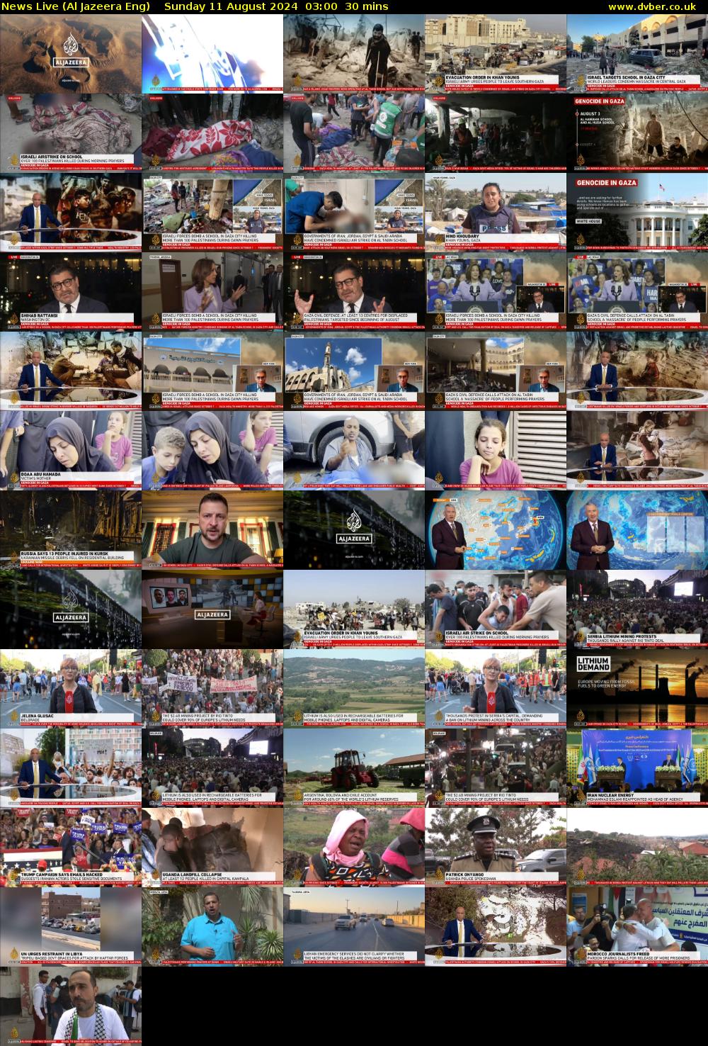 News Live (Al Jazeera Eng) Sunday 11 August 2024 03:00 - 03:30