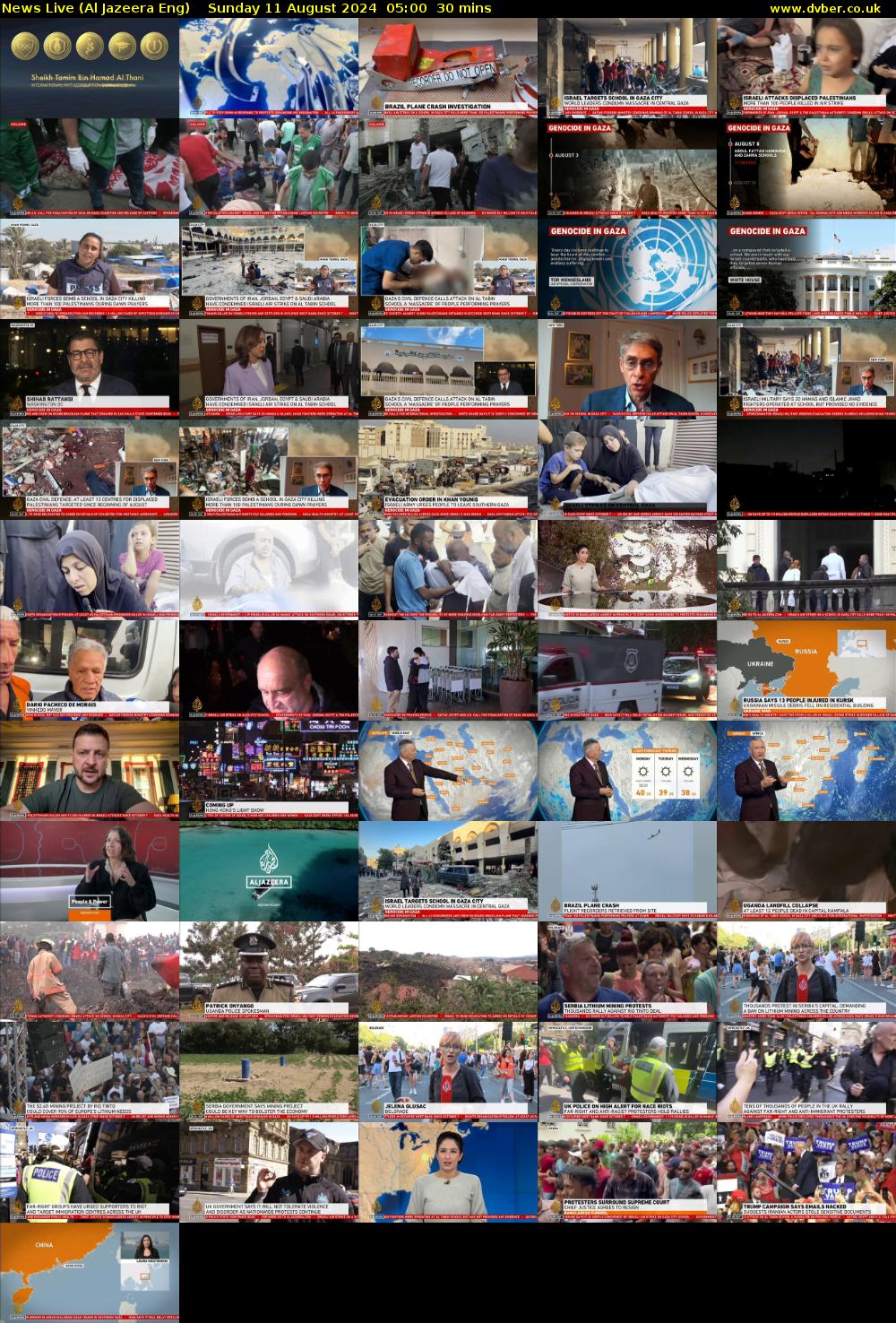 News Live (Al Jazeera Eng) Sunday 11 August 2024 05:00 - 05:30