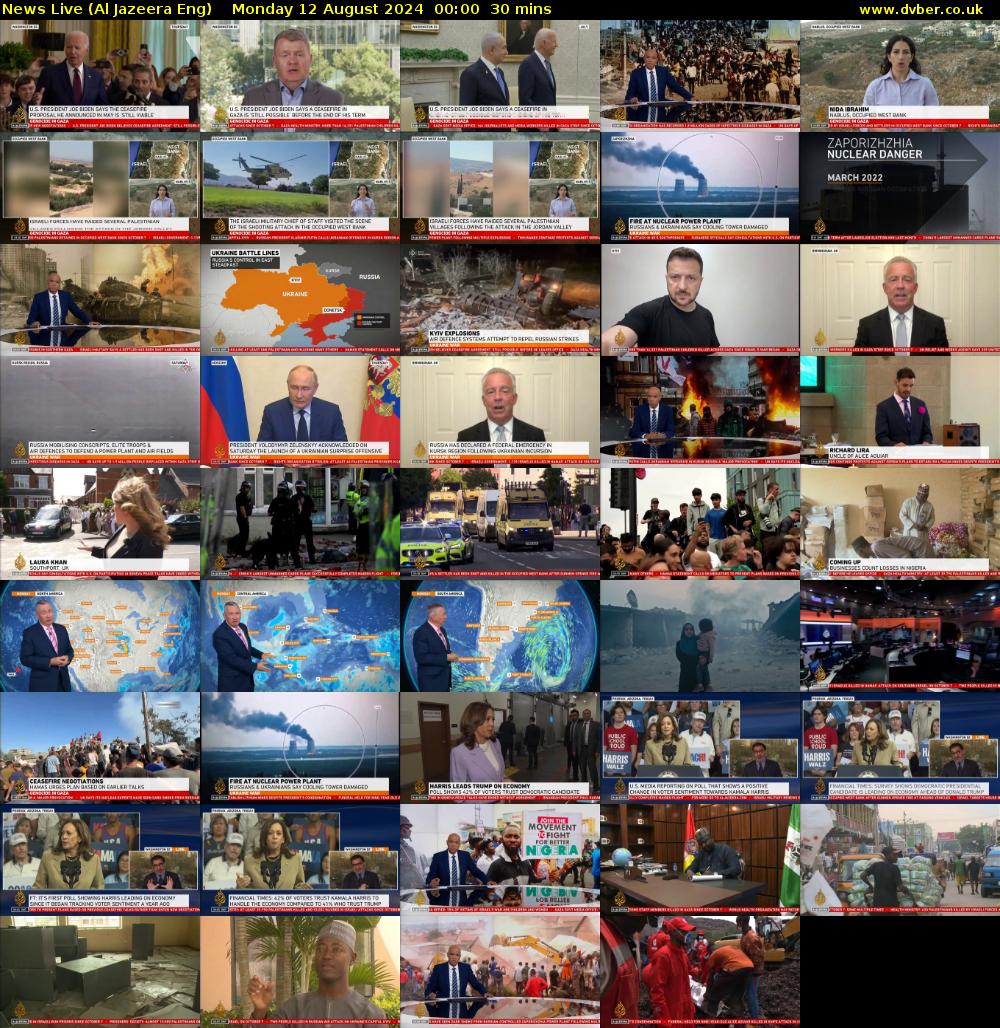 News Live (Al Jazeera Eng) Monday 12 August 2024 00:00 - 00:30