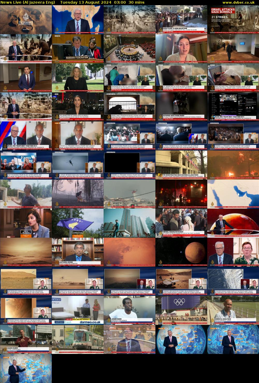 News Live (Al Jazeera Eng) Tuesday 13 August 2024 03:00 - 03:30