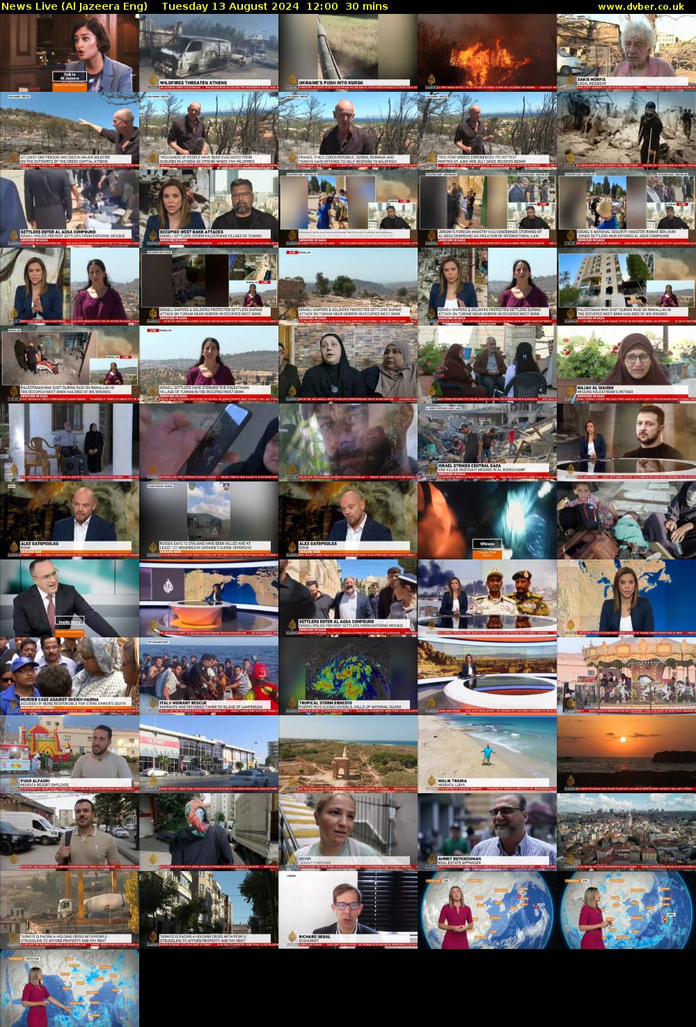 News Live (Al Jazeera Eng) Tuesday 13 August 2024 12:00 - 12:30