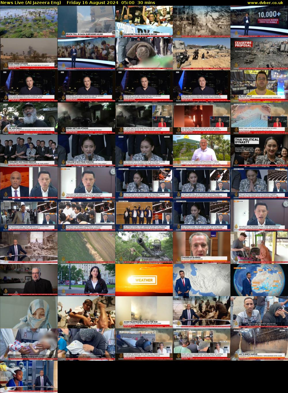 News Live (Al Jazeera Eng) Friday 16 August 2024 05:00 - 05:30