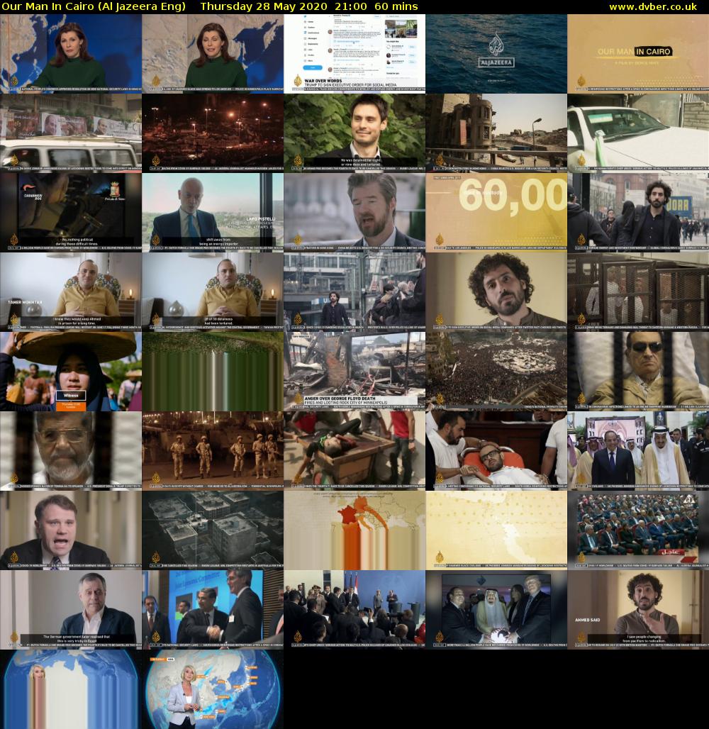 Our Man In Cairo (Al Jazeera Eng) Thursday 28 May 2020 21:00 - 22:00