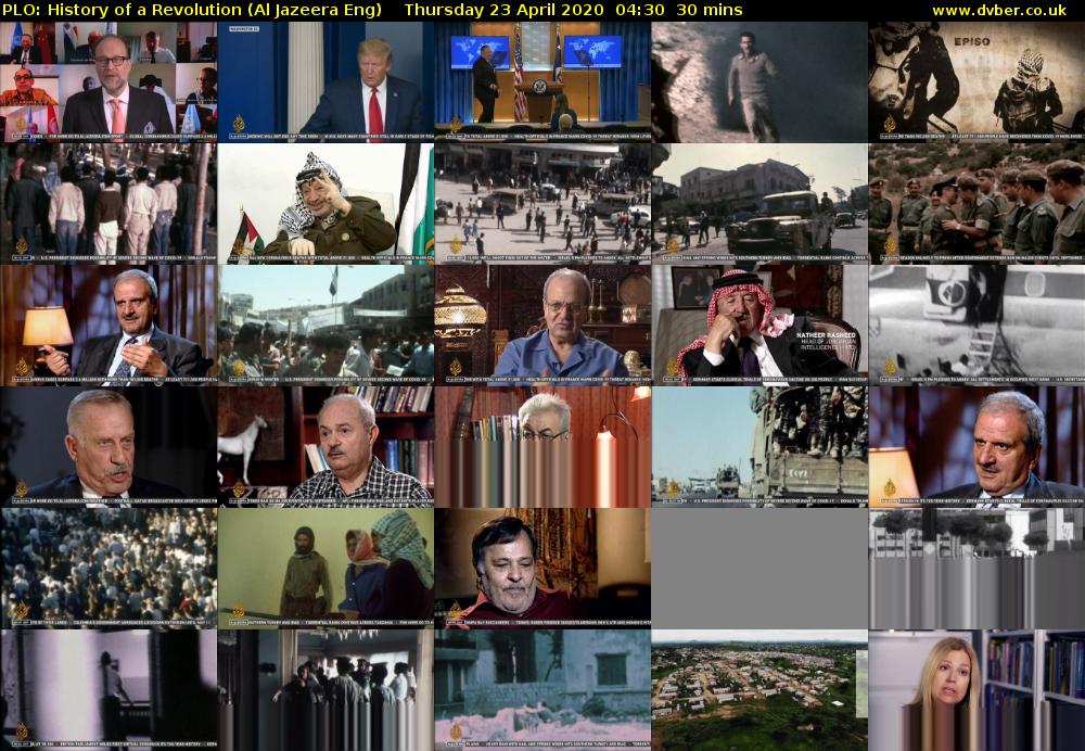 PLO: History of a Revolution (Al Jazeera Eng) Thursday 23 April 2020 04:30 - 05:00