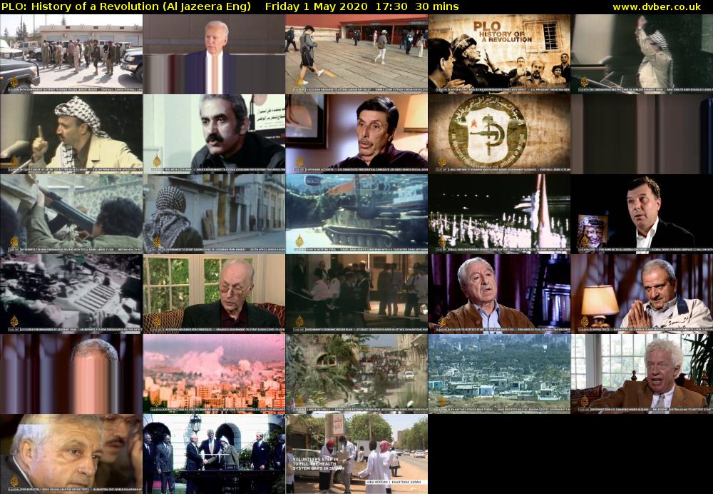 PLO: History of a Revolution (Al Jazeera Eng) Friday 1 May 2020 17:30 - 18:00
