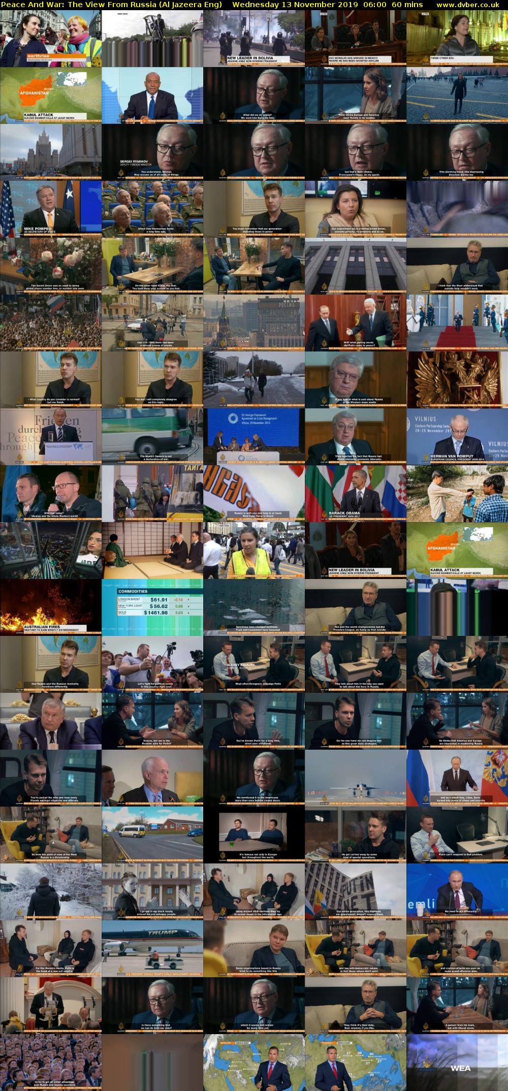 Peace And War: The View From Russia (Al Jazeera Eng) Wednesday 13 November 2019 06:00 - 07:00
