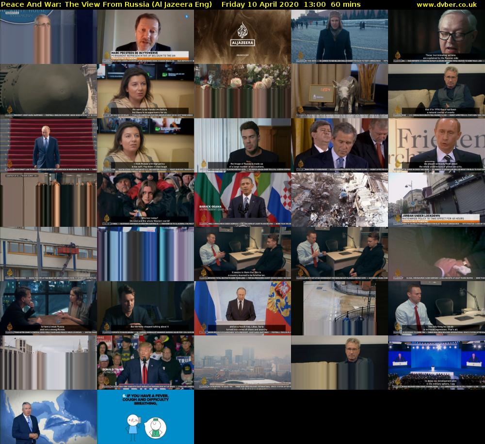 Peace And War: The View From Russia (Al Jazeera Eng) Friday 10 April 2020 13:00 - 14:00