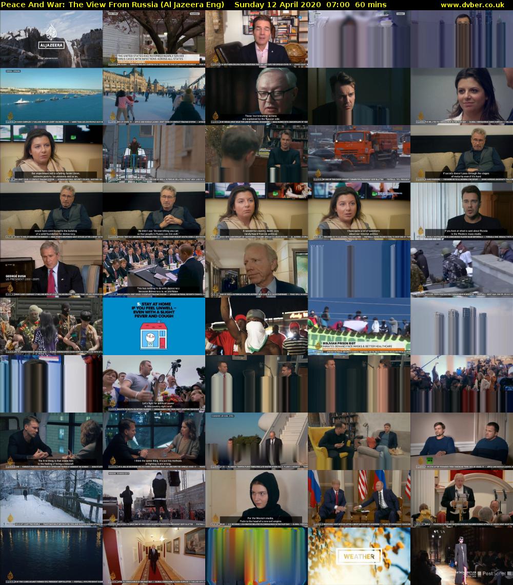 Peace And War: The View From Russia (Al Jazeera Eng) Sunday 12 April 2020 07:00 - 08:00