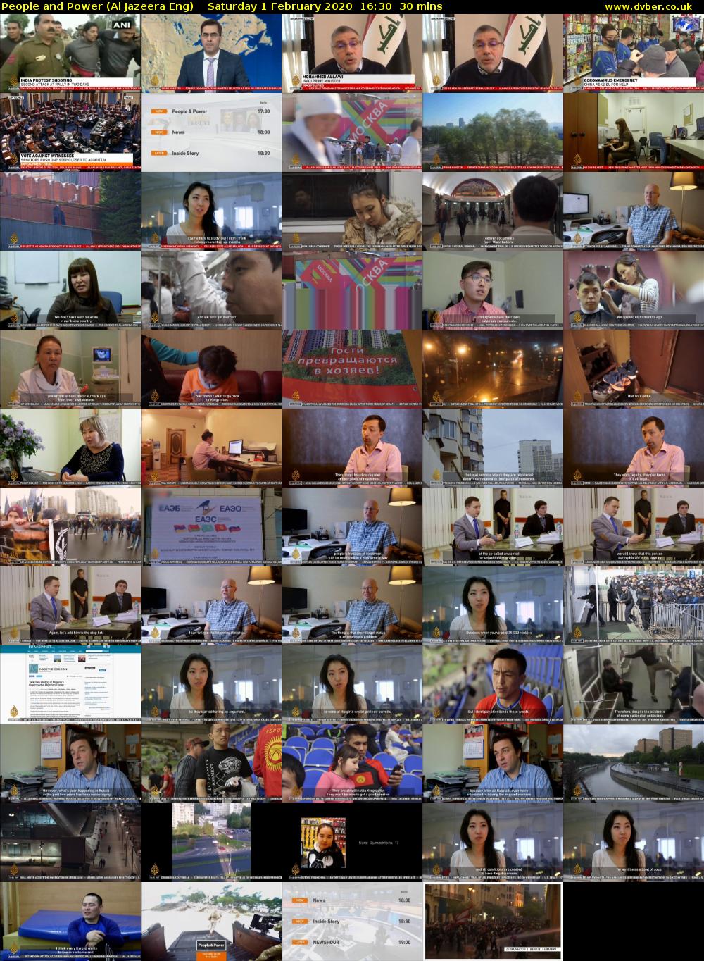 People and Power (Al Jazeera Eng) Saturday 1 February 2020 16:30 - 17:00