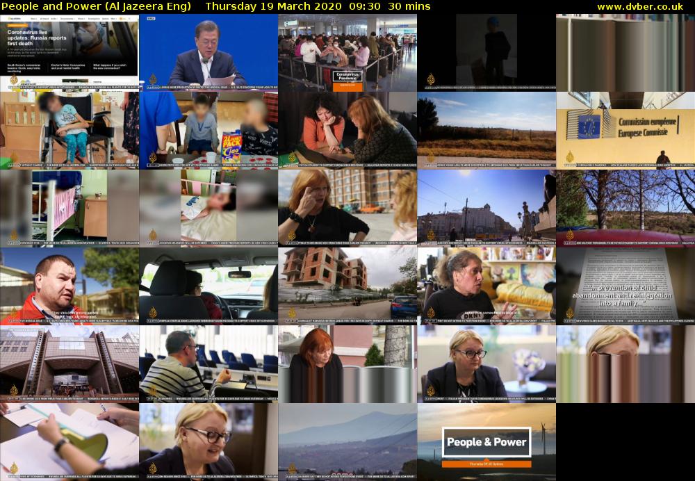People and Power (Al Jazeera Eng) Thursday 19 March 2020 09:30 - 10:00