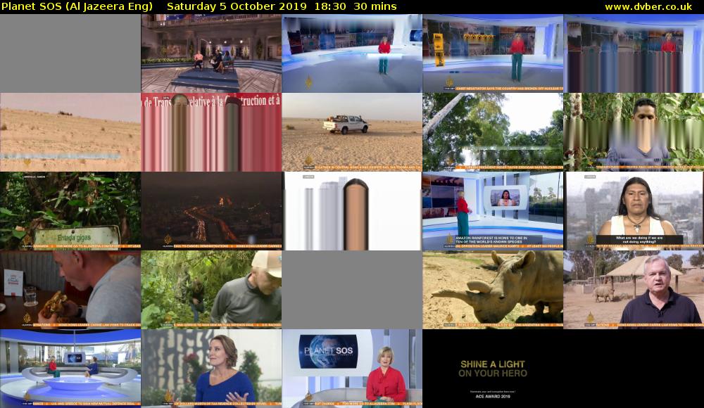 Planet SOS (Al Jazeera Eng) Saturday 5 October 2019 18:30 - 19:00