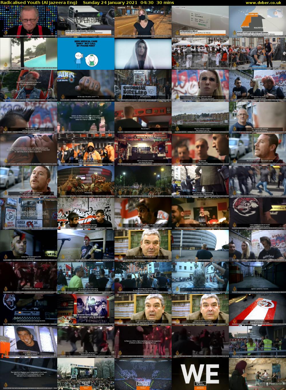 Radicalised Youth (Al Jazeera Eng) Sunday 24 January 2021 04:30 - 05:00