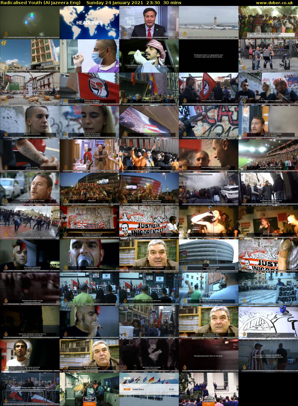 Radicalised Youth (Al Jazeera Eng) Sunday 24 January 2021 23:30 - 00:00