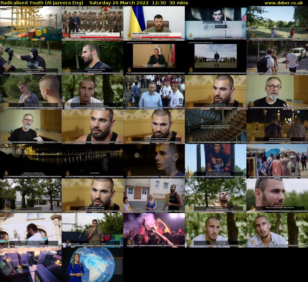 Radicalised Youth (Al Jazeera Eng) Saturday 26 March 2022 12:30 - 13:00
