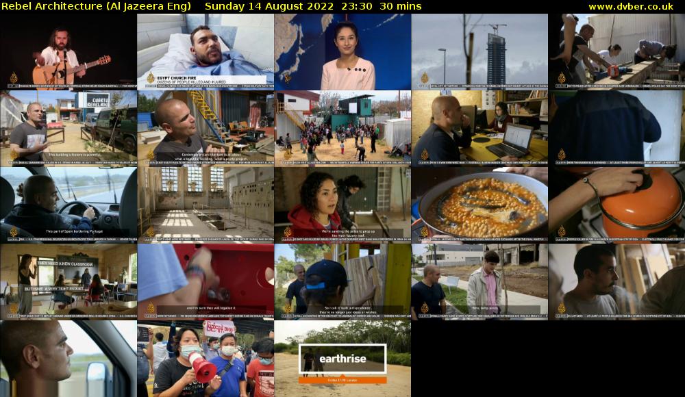 Rebel Architecture (Al Jazeera Eng) Sunday 14 August 2022 23:30 - 00:00