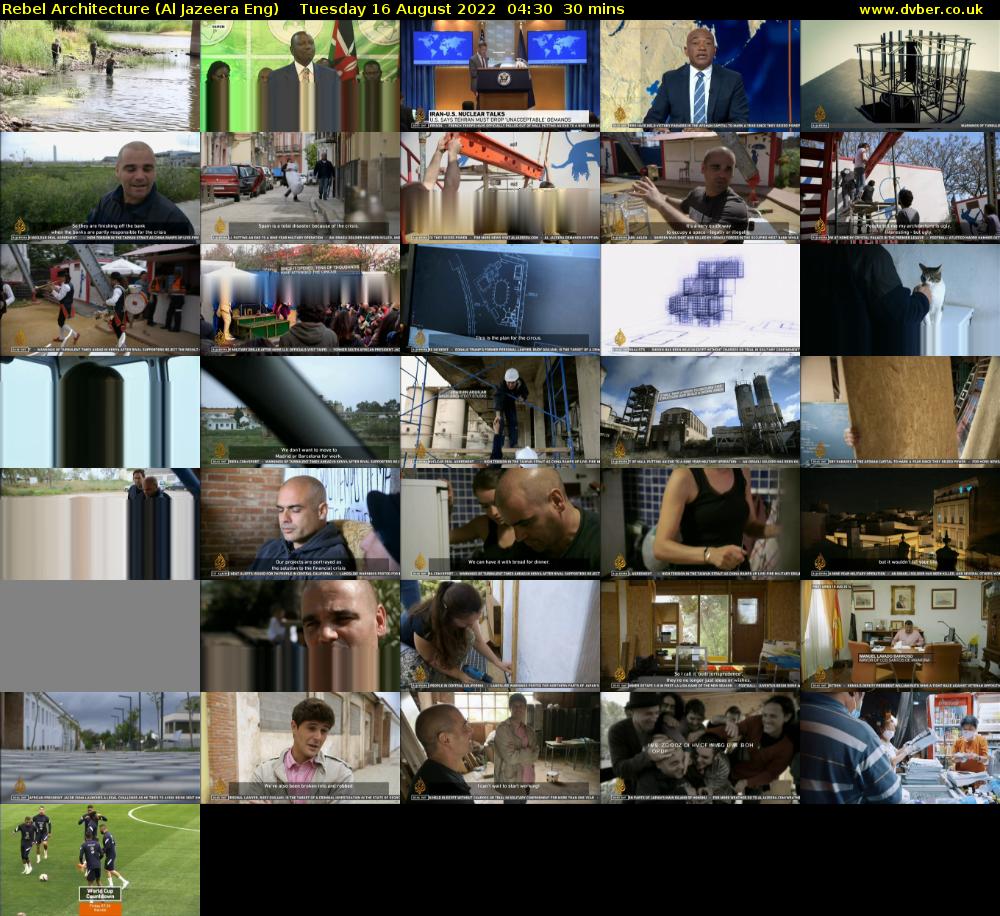 Rebel Architecture (Al Jazeera Eng) Tuesday 16 August 2022 04:30 - 05:00