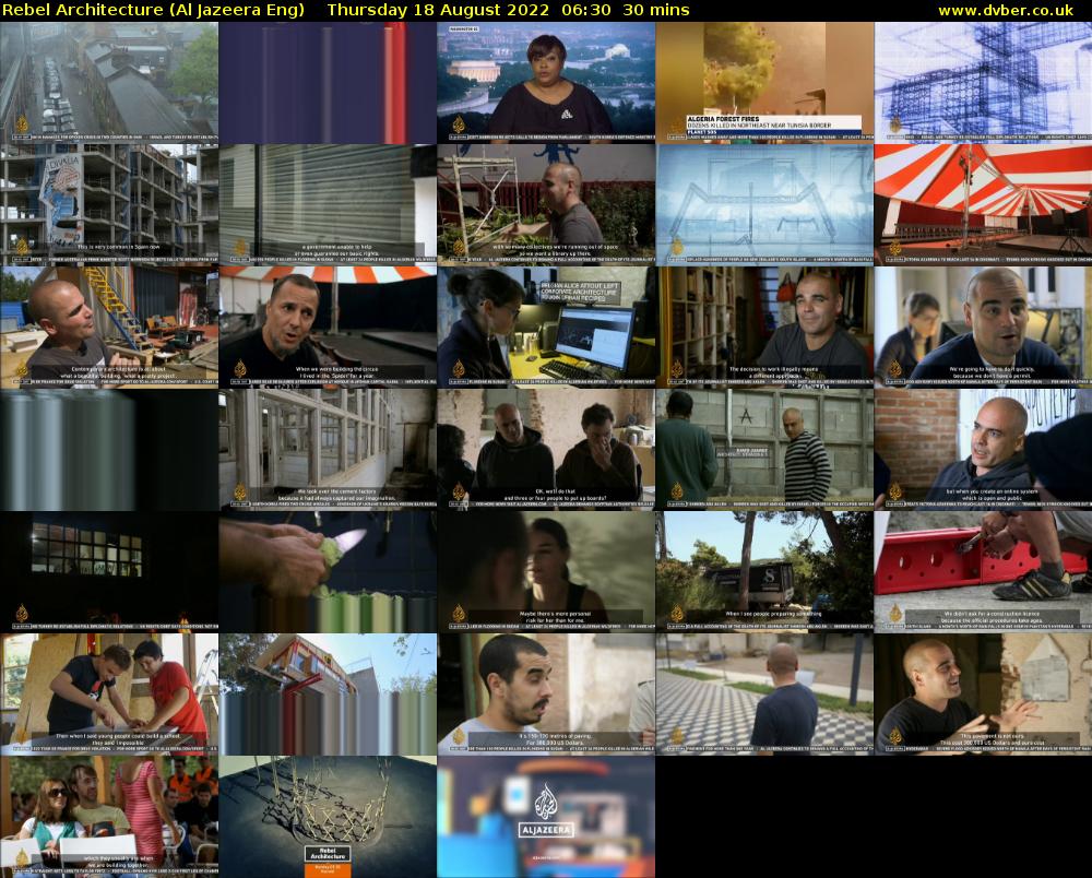 Rebel Architecture (Al Jazeera Eng) Thursday 18 August 2022 06:30 - 07:00
