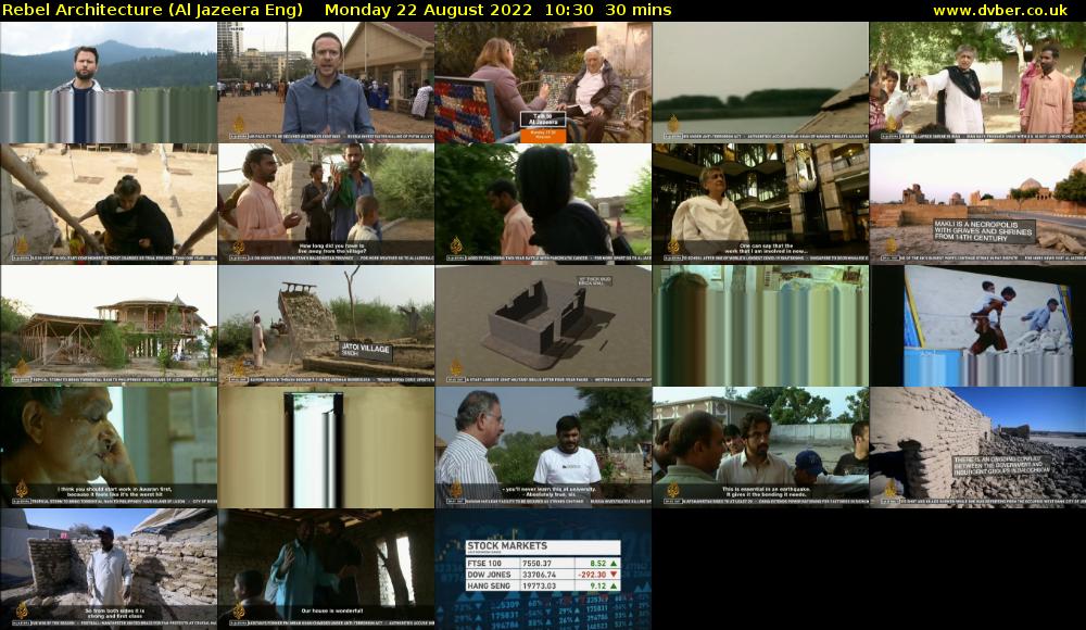 Rebel Architecture (Al Jazeera Eng) Monday 22 August 2022 10:30 - 11:00