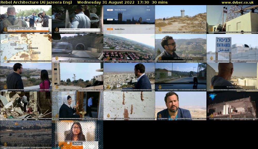 Rebel Architecture (Al Jazeera Eng) Wednesday 31 August 2022 17:30 - 18:00