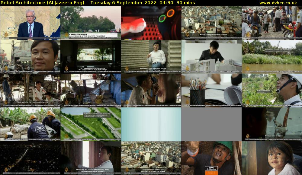 Rebel Architecture (Al Jazeera Eng) Tuesday 6 September 2022 04:30 - 05:00