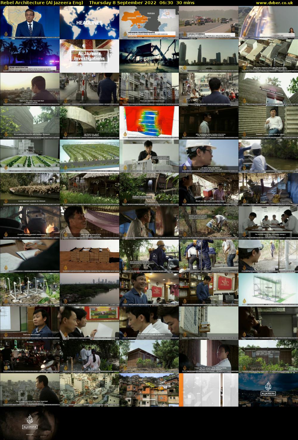 Rebel Architecture (Al Jazeera Eng) Thursday 8 September 2022 06:30 - 07:00