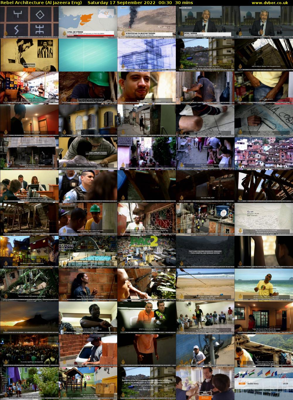 Rebel Architecture (Al Jazeera Eng) Saturday 17 September 2022 00:30 - 01:00