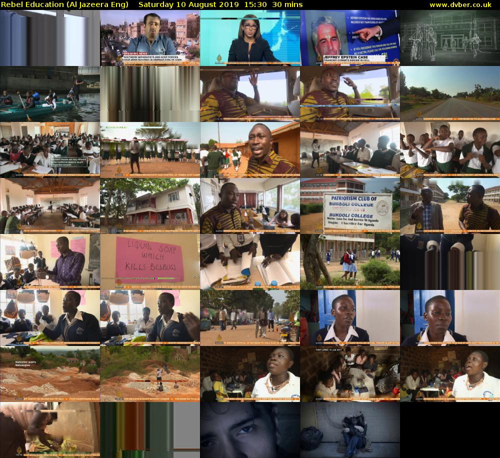 Rebel Education (Al Jazeera Eng) Saturday 10 August 2019 15:30 - 16:00