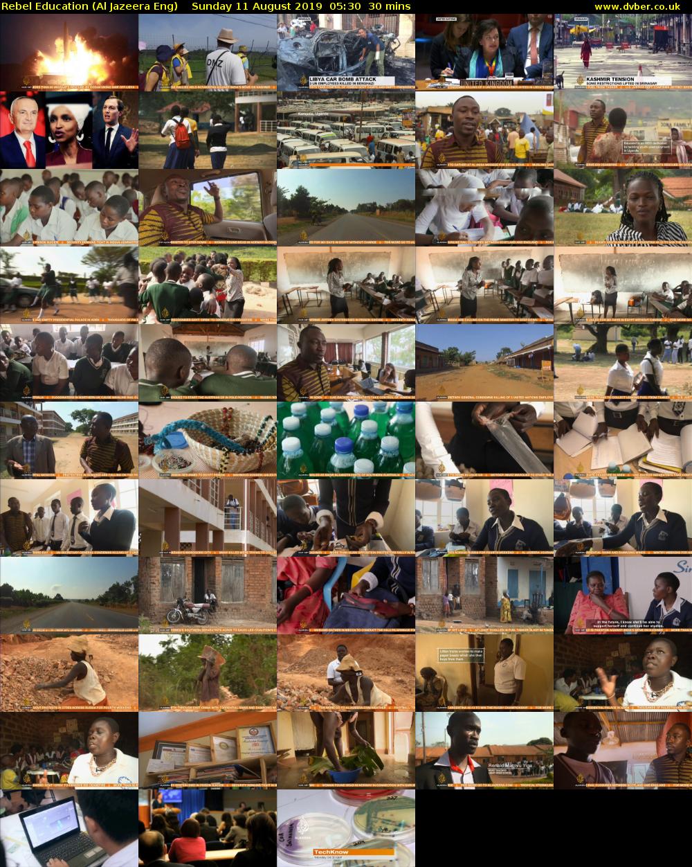 Rebel Education (Al Jazeera Eng) Sunday 11 August 2019 05:30 - 06:00