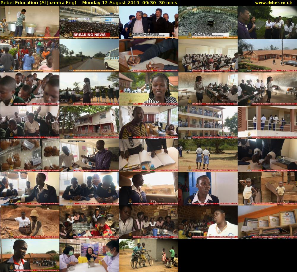 Rebel Education (Al Jazeera Eng) Monday 12 August 2019 09:30 - 10:00