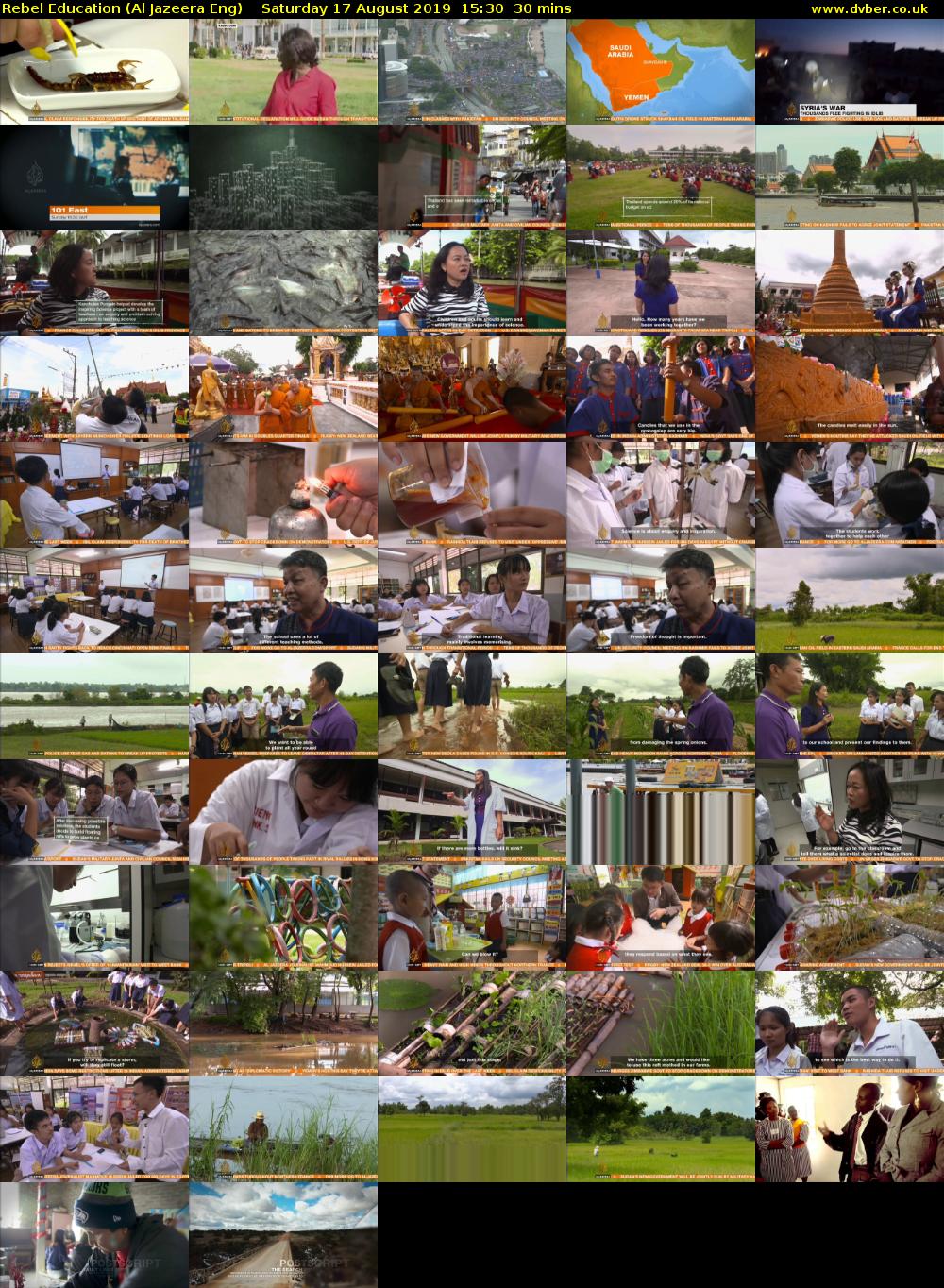 Rebel Education (Al Jazeera Eng) Saturday 17 August 2019 15:30 - 16:00