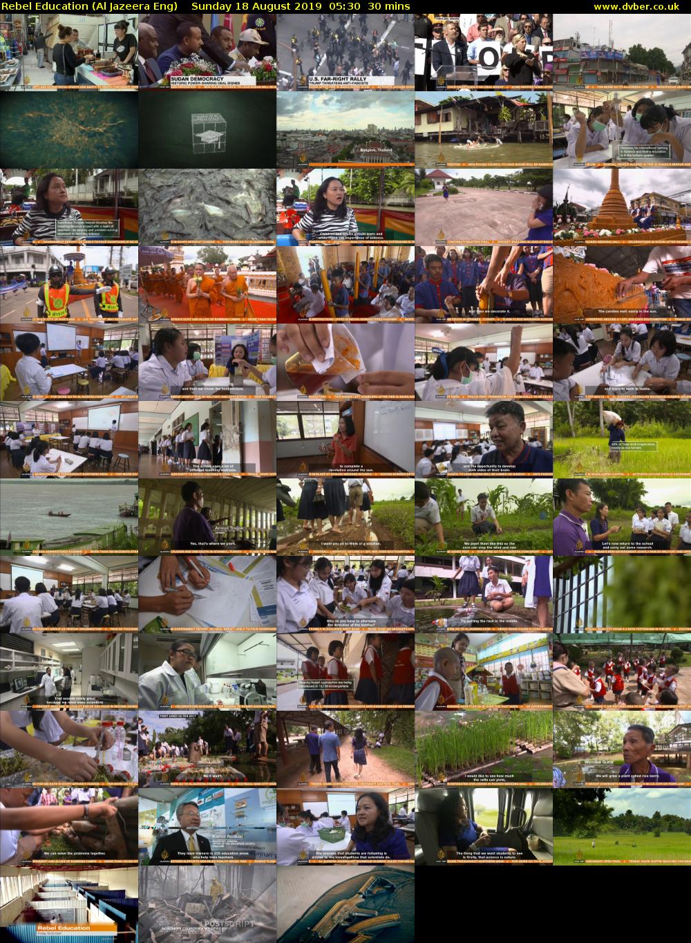 Rebel Education (Al Jazeera Eng) Sunday 18 August 2019 05:30 - 06:00