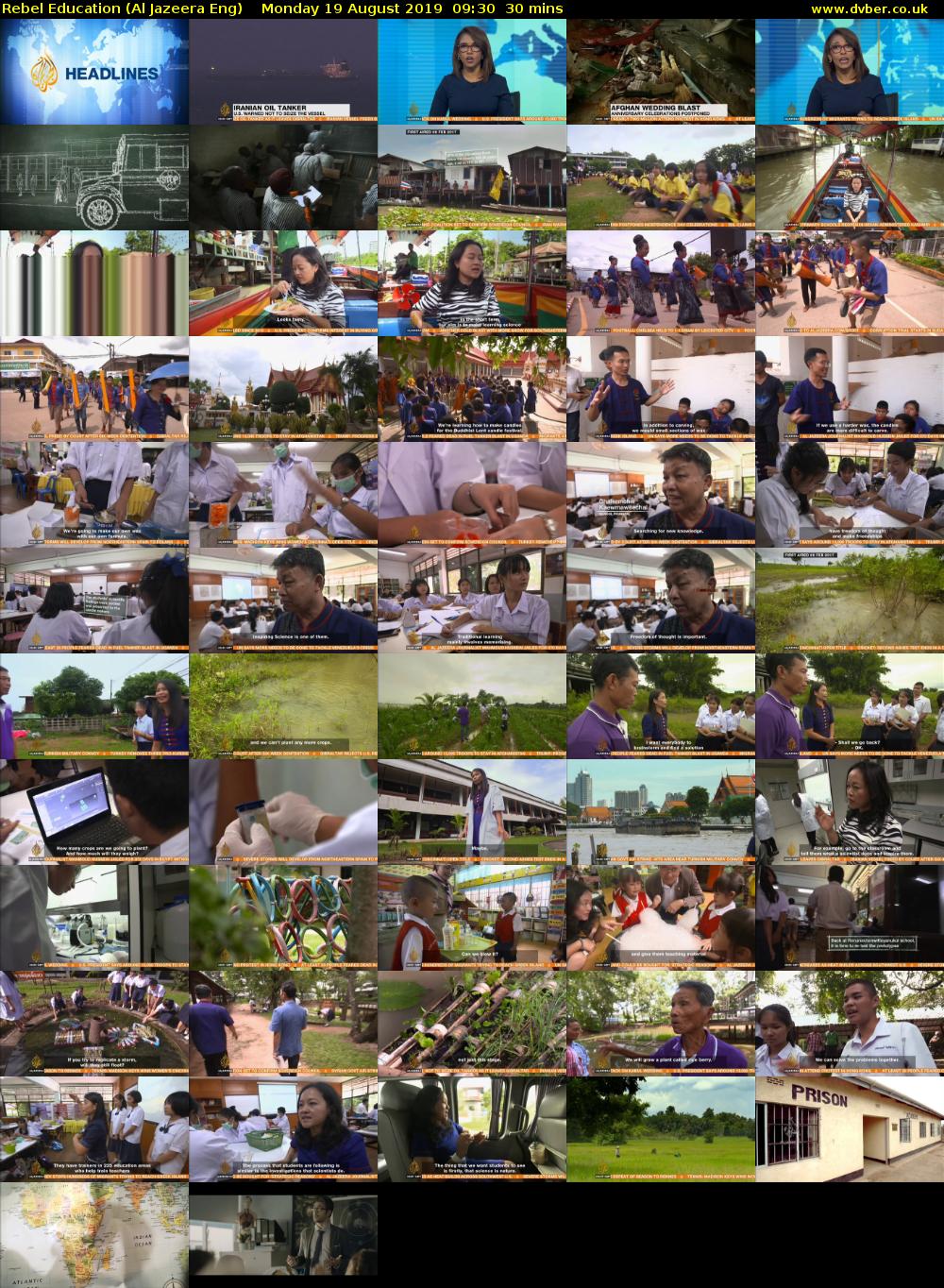 Rebel Education (Al Jazeera Eng) Monday 19 August 2019 09:30 - 10:00