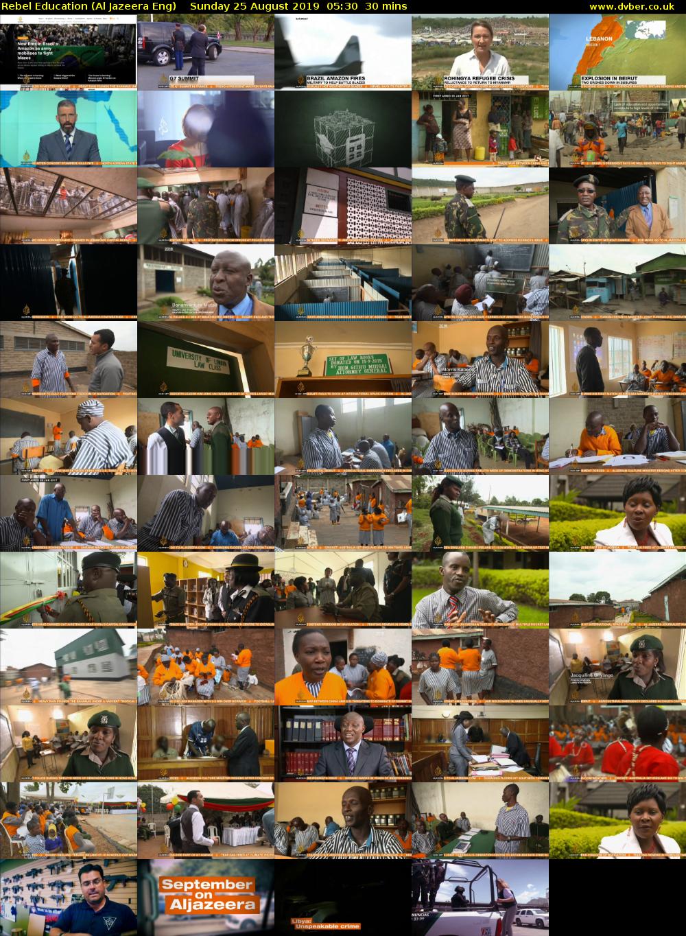Rebel Education (Al Jazeera Eng) Sunday 25 August 2019 05:30 - 06:00
