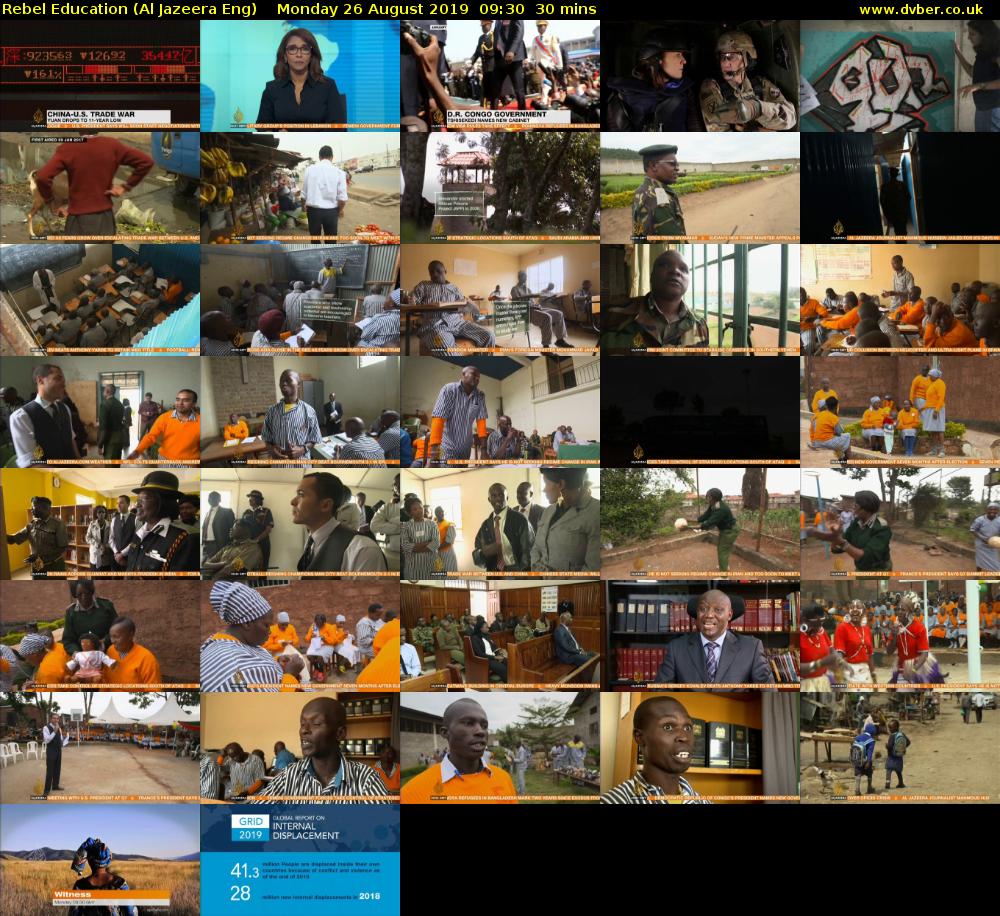Rebel Education (Al Jazeera Eng) Monday 26 August 2019 09:30 - 10:00
