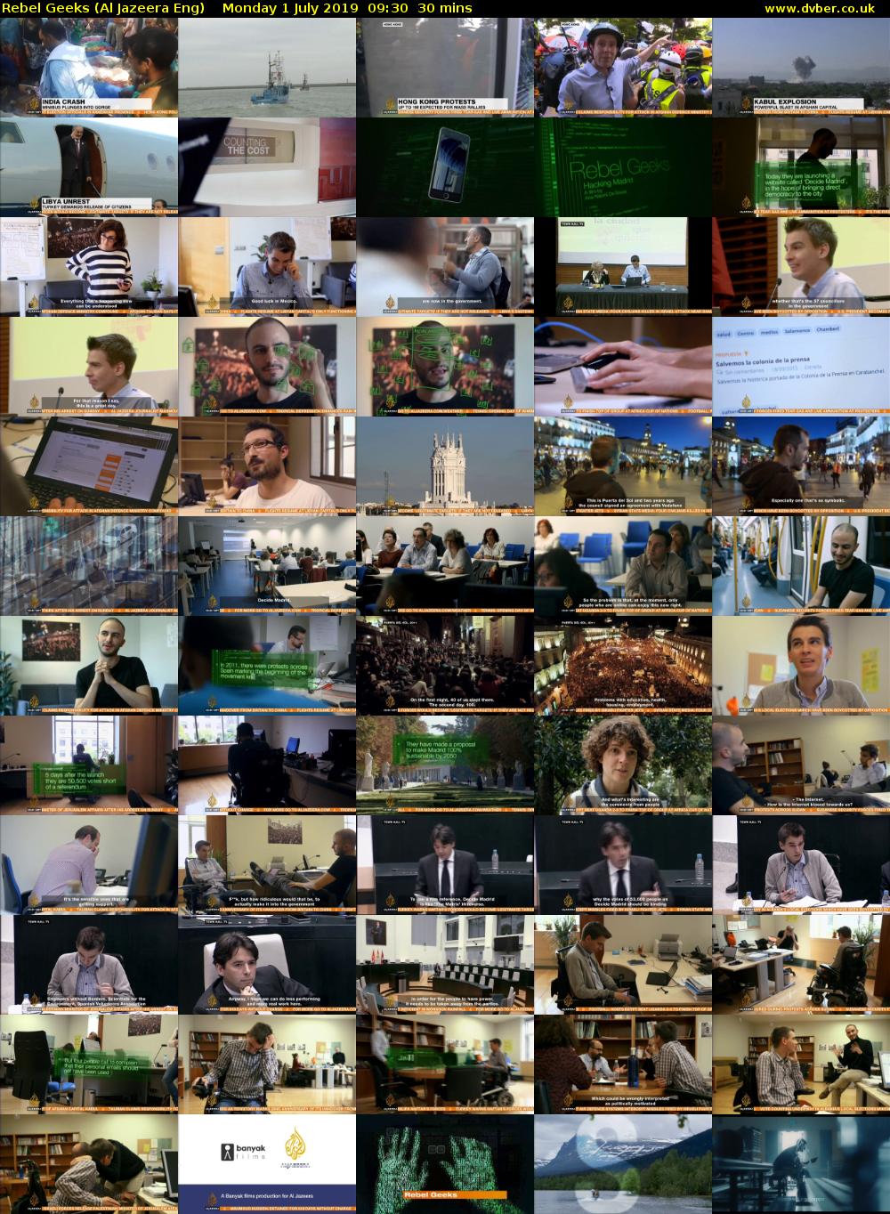 Rebel Geeks (Al Jazeera Eng) Monday 1 July 2019 09:30 - 10:00
