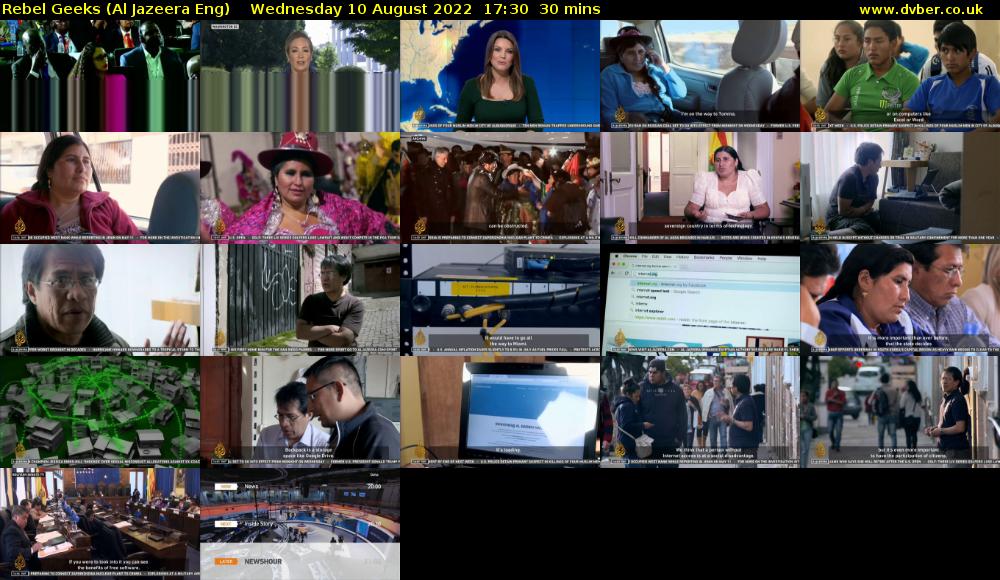 Rebel Geeks (Al Jazeera Eng) Wednesday 10 August 2022 17:30 - 18:00