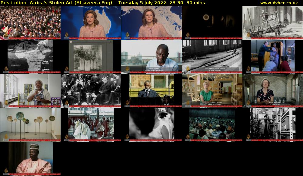 Restitution: Africa's Stolen Art (Al Jazeera Eng) Tuesday 5 July 2022 23:30 - 00:00