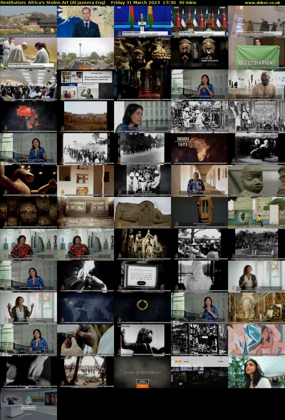 Restitution: Africa's Stolen Art (Al Jazeera Eng) Friday 31 March 2023 17:30 - 18:00