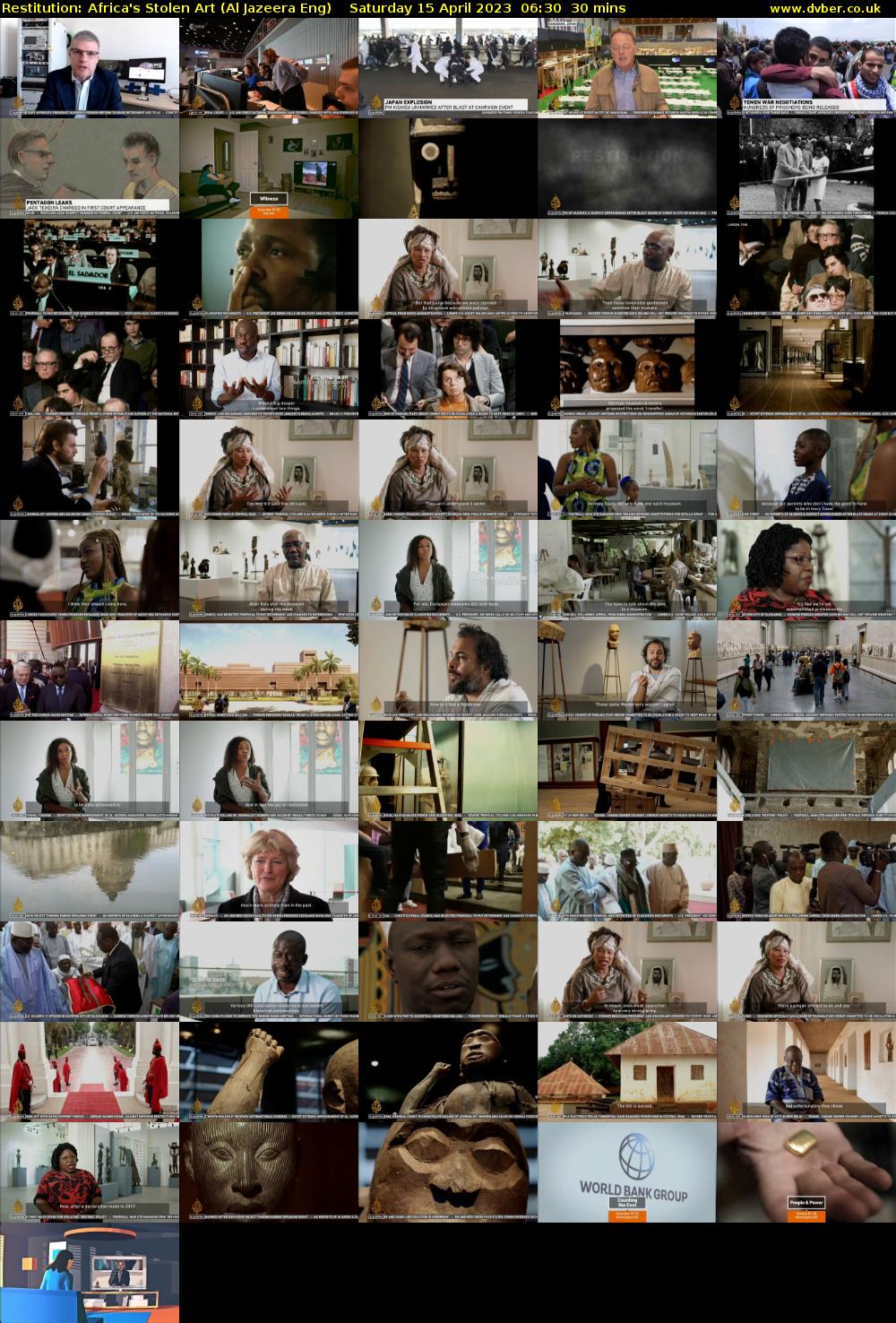 Restitution: Africa's Stolen Art (Al Jazeera Eng) Saturday 15 April 2023 06:30 - 07:00