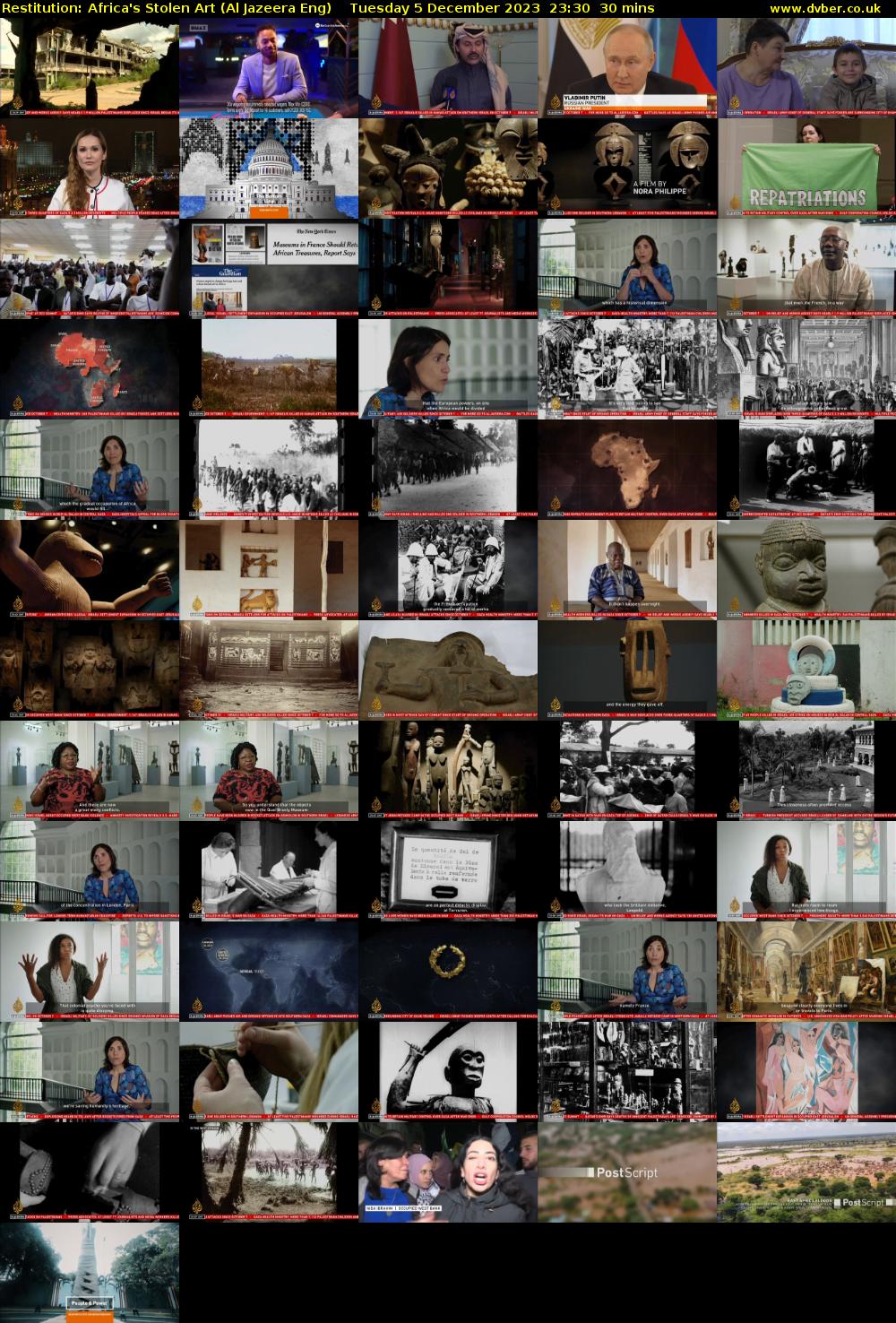 Restitution: Africa's Stolen Art (Al Jazeera Eng) Tuesday 5 December 2023 23:30 - 00:00