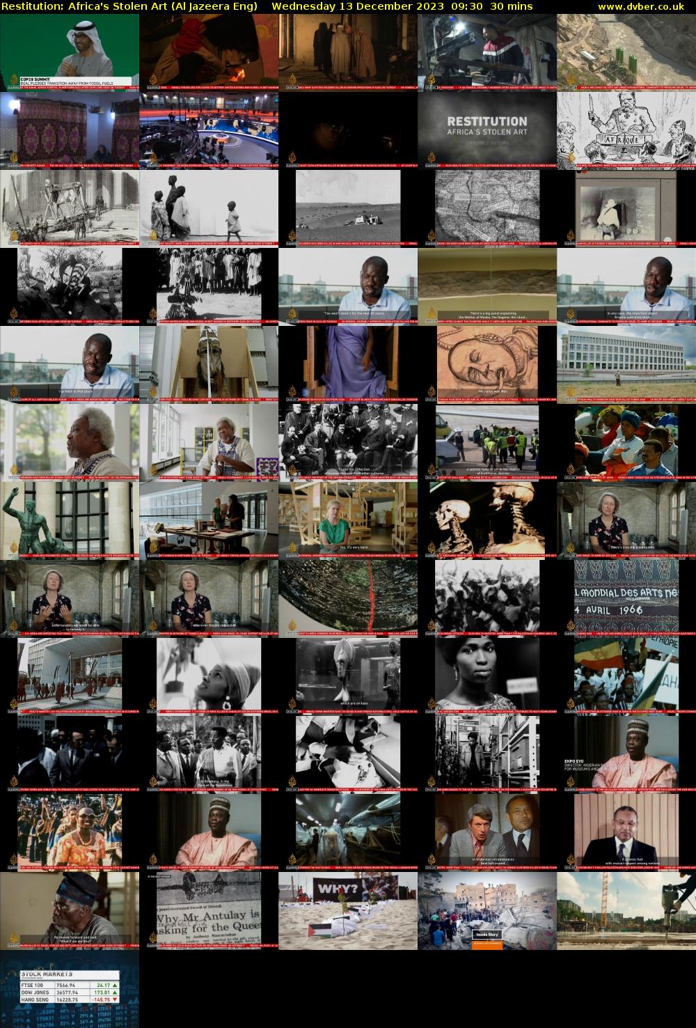 Restitution: Africa's Stolen Art (Al Jazeera Eng) Wednesday 13 December 2023 09:30 - 10:00