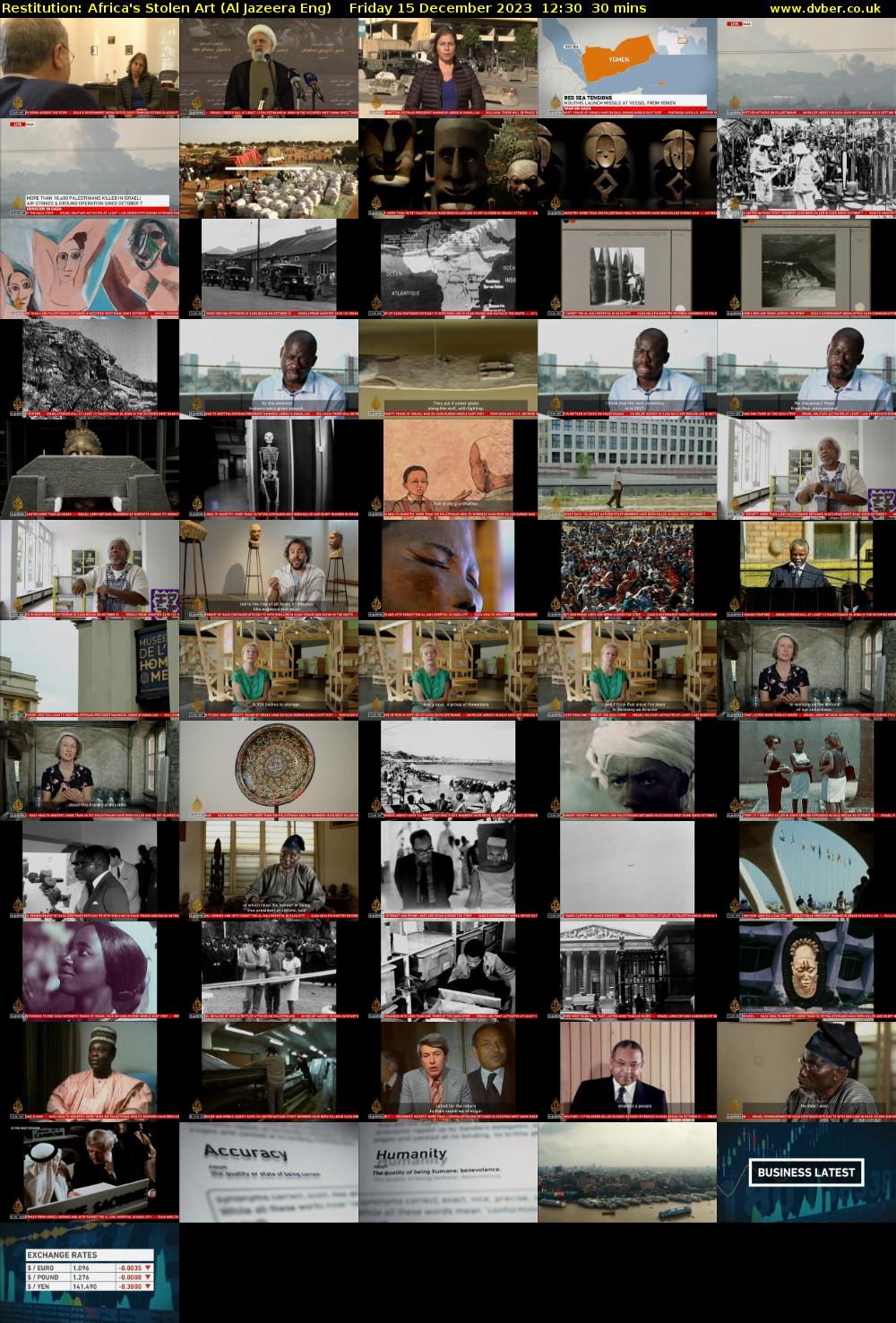 Restitution: Africa's Stolen Art (Al Jazeera Eng) Friday 15 December 2023 12:30 - 13:00