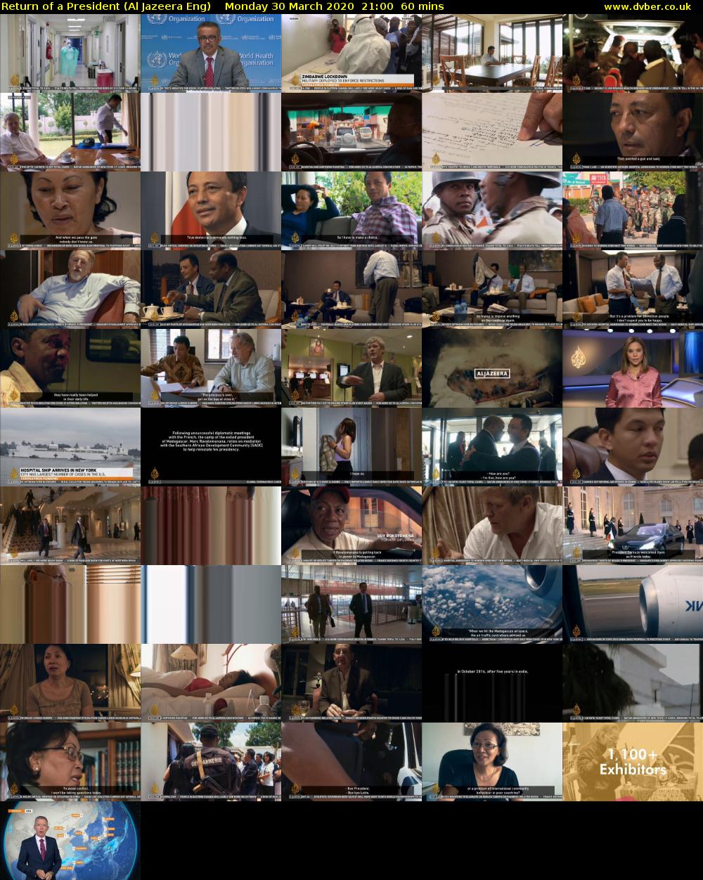 Return of a President (Al Jazeera Eng) Monday 30 March 2020 21:00 - 22:00