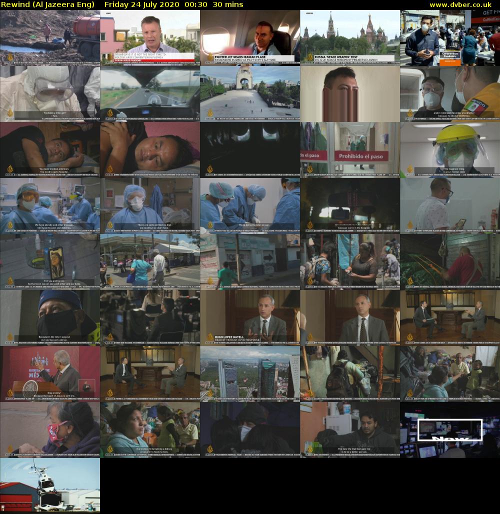Rewind (Al Jazeera Eng) Friday 24 July 2020 00:30 - 01:00