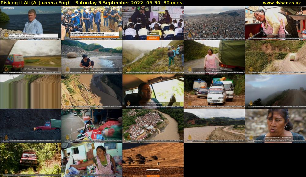Risking it All (Al Jazeera Eng) Saturday 3 September 2022 06:30 - 07:00